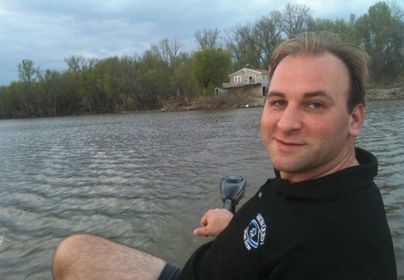 Greg taking us for a boat ride around our bay off the Mississippi River. National virtual tour photographer